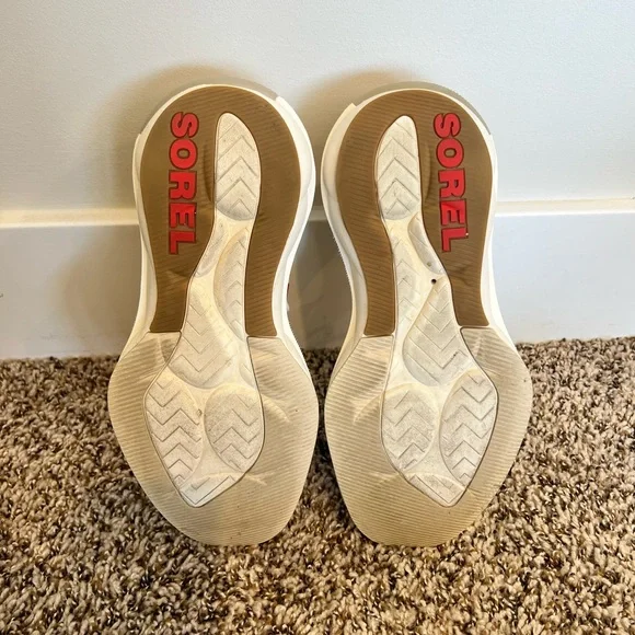 Sorel Women’s Explorer Defy Low Chalk Sea Salt Lace Slip On Sneakers Size 7.5 - Picture 3 of 8